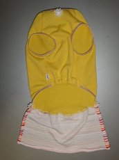 画像3: 黄色×ピンクボーダー（綿ニット）スカート付きトレーナー2号 (3)
