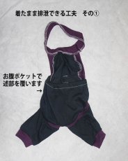 画像3: ♂術後服・紺×紫：3号 (3)