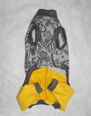 画像4: グレーボタニカル×黄色（綿裏起毛ニット）袖なしM (4)