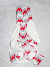 画像3: 赤グレー白×白(フリースロンパ)allin-M (3)