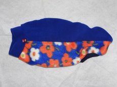 画像1: オレンジ花×紺（フリース）ノースリーブトレーナー2号 (1)