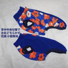画像5: 【シニア】オレンジ花×紺（フリース）ノースリーブ (5)
