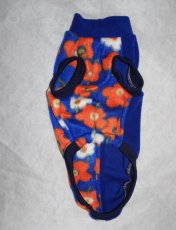 画像3: オレンジ花×紺（フリース）ノースリーブトレーナー2号 (3)