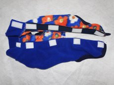 画像2: 【シニア】オレンジ花×紺（フリース）ノースリーブ (2)